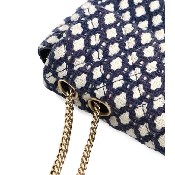 CHANEL Blue Tweed Chain Flap Bag C-A36451 - Picture 9 of 9